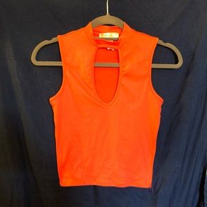 Deep Cutout Crop Top